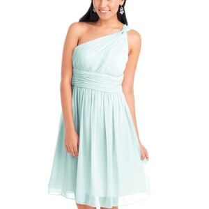 Donna Morgan One-Shoulder Light Mint Dress